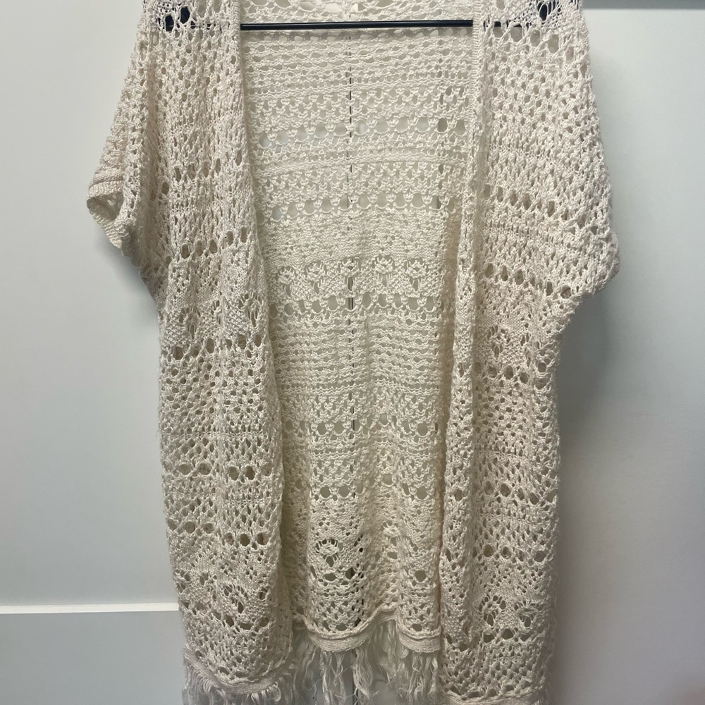 Maurices Ivory Crochet Women's cover up